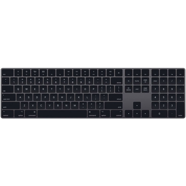 Apple Magic Keyboard with numeric Keypad Bluetooth® Tastatur Spacegrau mit numerischer Tastatur, Wiederaufladbar