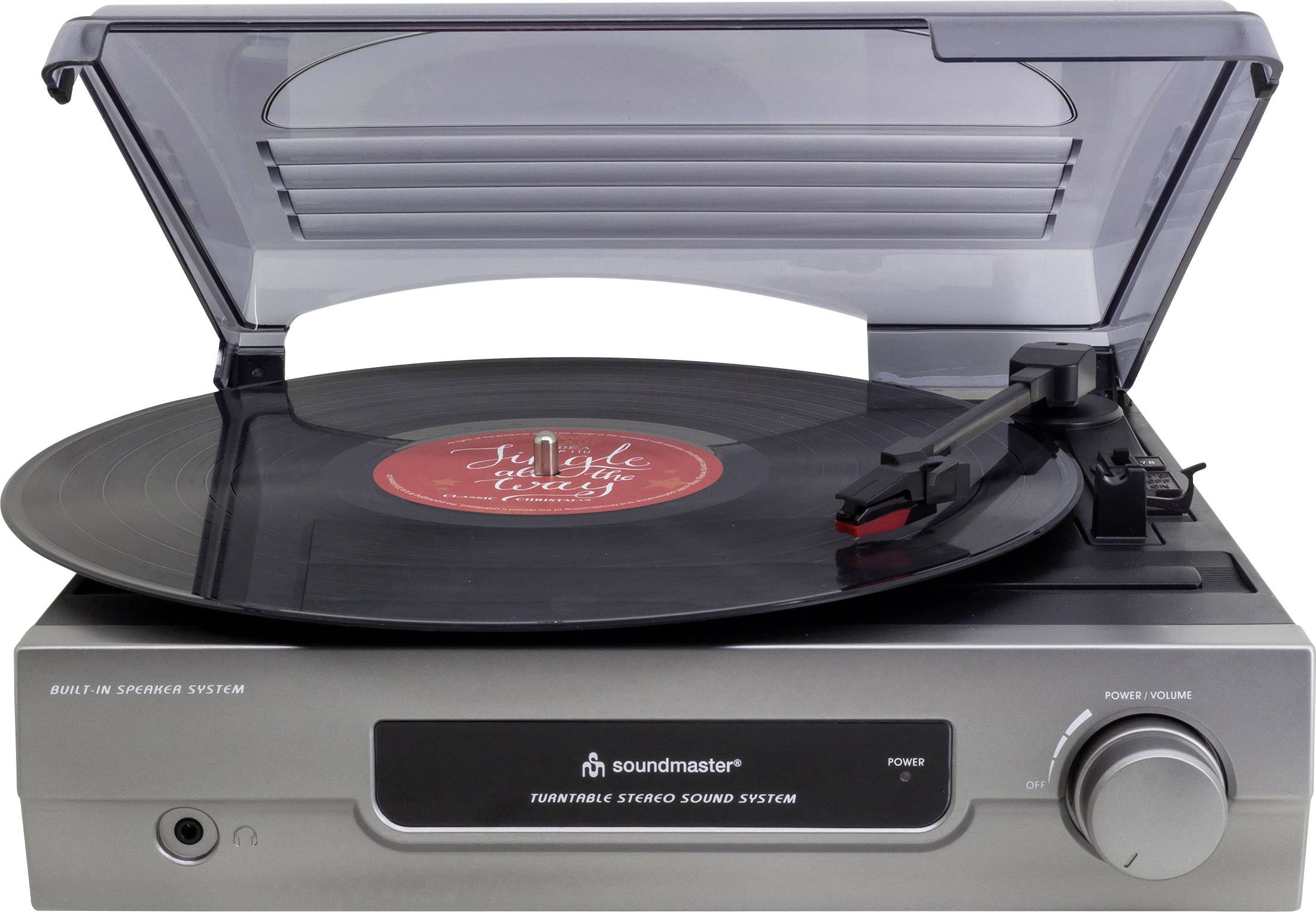 Soundmaster PL200 Plattenspieler Riemenantrieb Silber