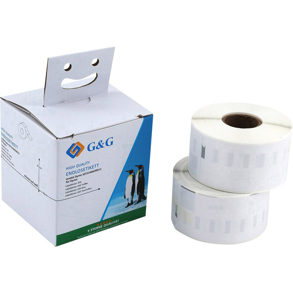 G&G Etiketten Rolle Kompatibel ersetzt DYMO 99012, S0722400 89 x 36mm Papier Weiß 520 St. Permanent haftend Versand-Etiketten