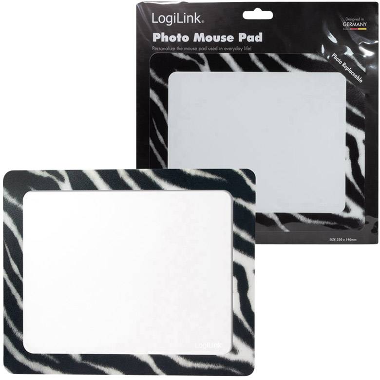 Mauspad LogiLink ID0168 Zebramuster, mit Fotoeinschub