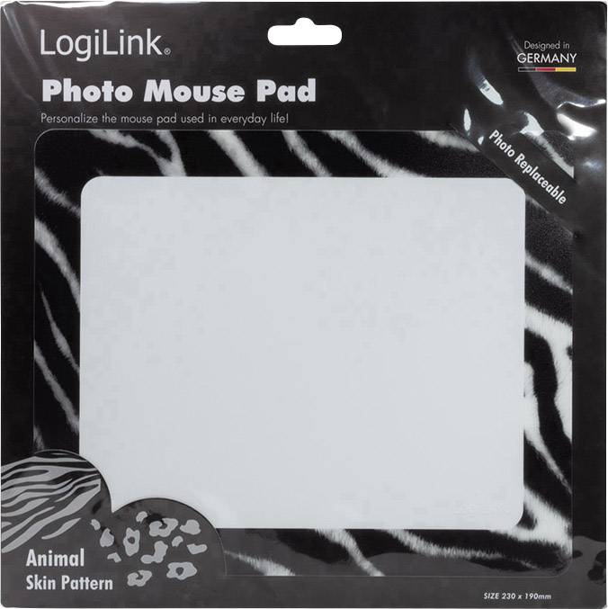 Mauspad LogiLink ID0168 Zebramuster, mit Fotoeinschub