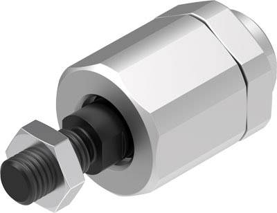 Eine silberne hydraulische Steckkupplung mit Schraubanschluss, verwendet für den sicheren Anschluss von Hydraulikleitungen.