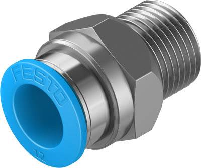 FESTO Gerade-Verbinder 153009 QS-3/8-12 Rohr-Ø: 12 mm Gewinde-Maß: R3/8 1 St.