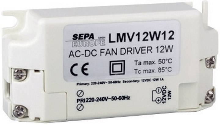 SEPA Lüfter-Vorschaltgerät 1 St. LMV12W12/220-240V 198 - 264 V/AC Ausgangsspannung: 12 V/DC Leistung: 12 W
