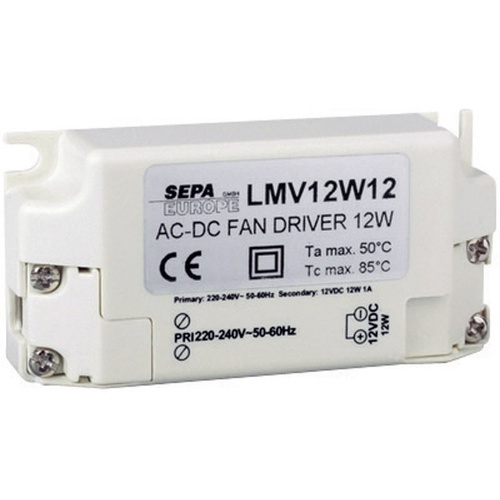 SEPA Lüfter-Vorschaltgerät 1 St. LMV12W12/220-240V 198 - 264 V/AC Ausgangsspannung: 12 V/DC Leistung: 12W