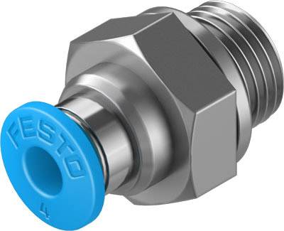 FESTO Gerade-Verbinder 186095 QS-G1/8-4 Rohr-Ø: 4mm Gewinde-Maß: G1/8"