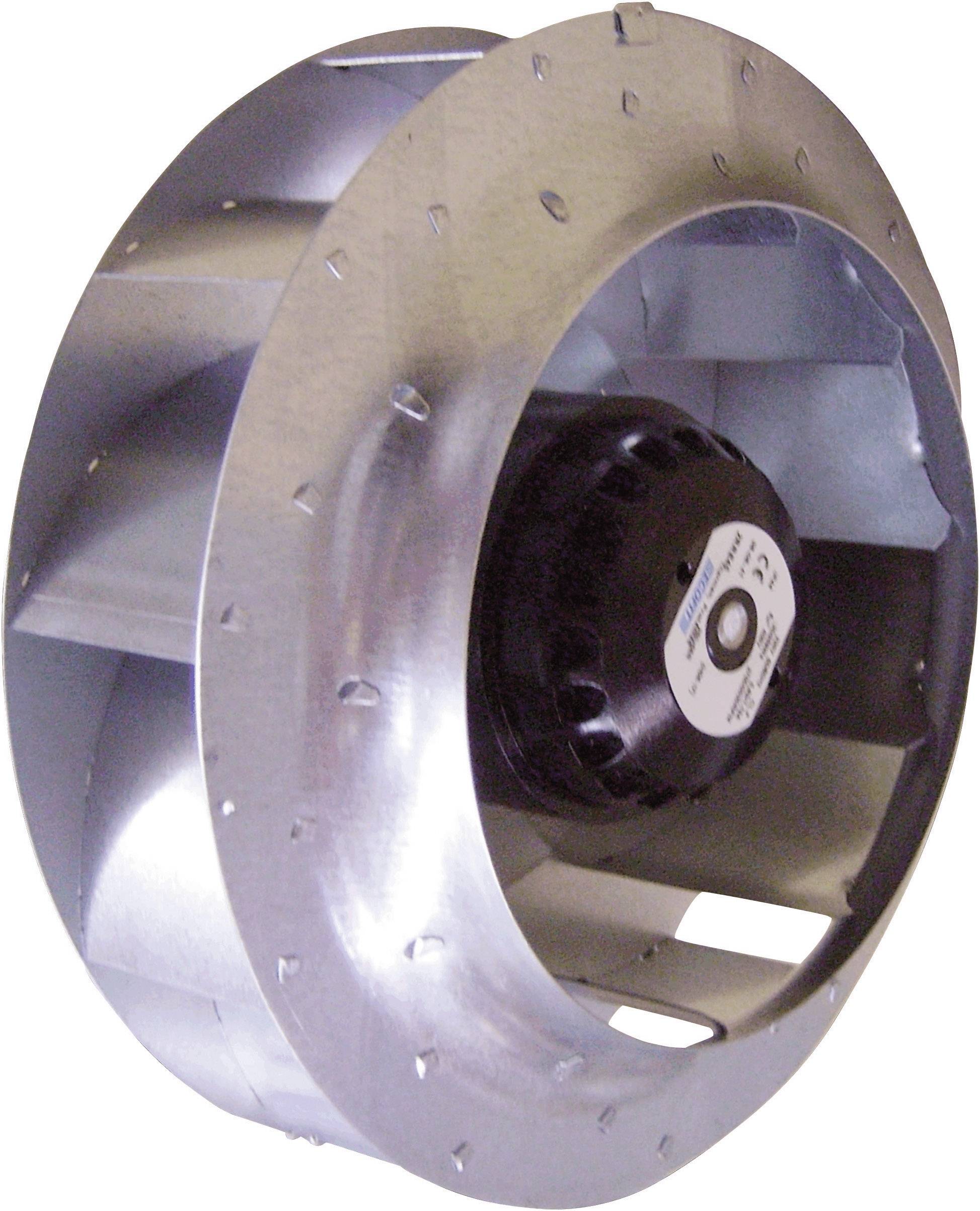 Ein runder Metallventilator mit sichtbaren Schaufeln und einem zentralen Motor. Verwendet für industrielle Belüftungssysteme.