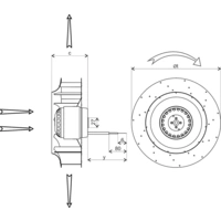 Ecofit 2RRE45-250X50R L47-A3 Radiallüfter 230 V/AC 1400 m³/h (Ø x H) 252mm x 103.5mm Ecofit 2RRE45-250X50R L47-A3 Radiallüfter 230 V/AC 1400 m³/h (Ø x H) 252mm x 103.5mm