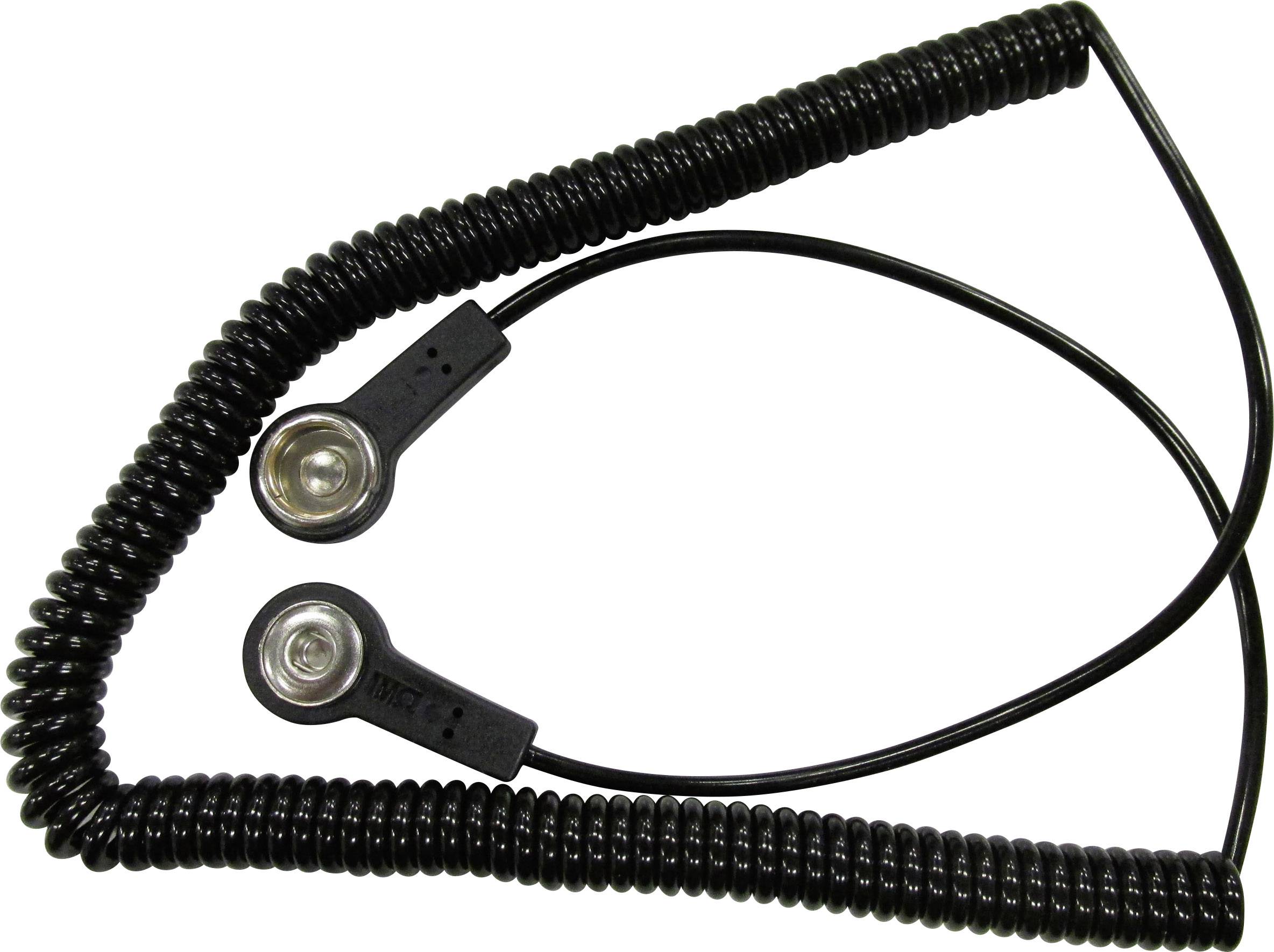 BJZ C-191 086 ESD-Erdungskabel 2.40m Druckknopf 10.3 mm, Druckknopf 4mm