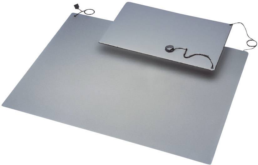 BJZ C-184 105P 10,3 ESD-Matten-Set Grau (L x B) 900mm x 600mm inkl. Erdungsarmband, inkl. Erdungsstecker, inkl. Erdungskabel