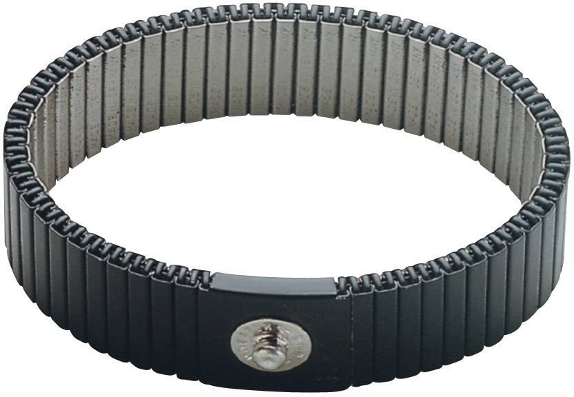 BJZ C-189 146 4,0 ELL ESD-Handgelenkband Grau beliebig zu kürzen Druckknopf 4 mm