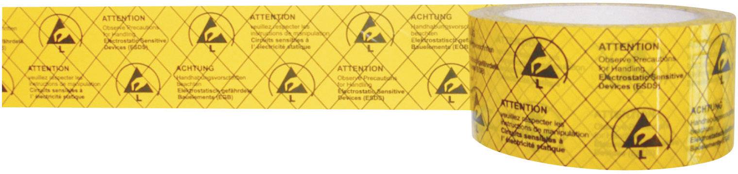 BJZ ESD-Klebeband 50m Gelb, Schwarz (L x B) 50m x 50mm C-195 005-PP