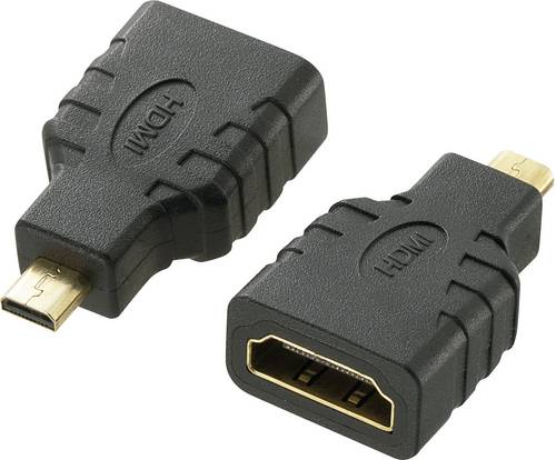 SpeaKa Professional SP-7870184 HDMI Adapter [1x HDMI-Stecker D Micro - 1x HDMI-Buchse] Schwarz verg
