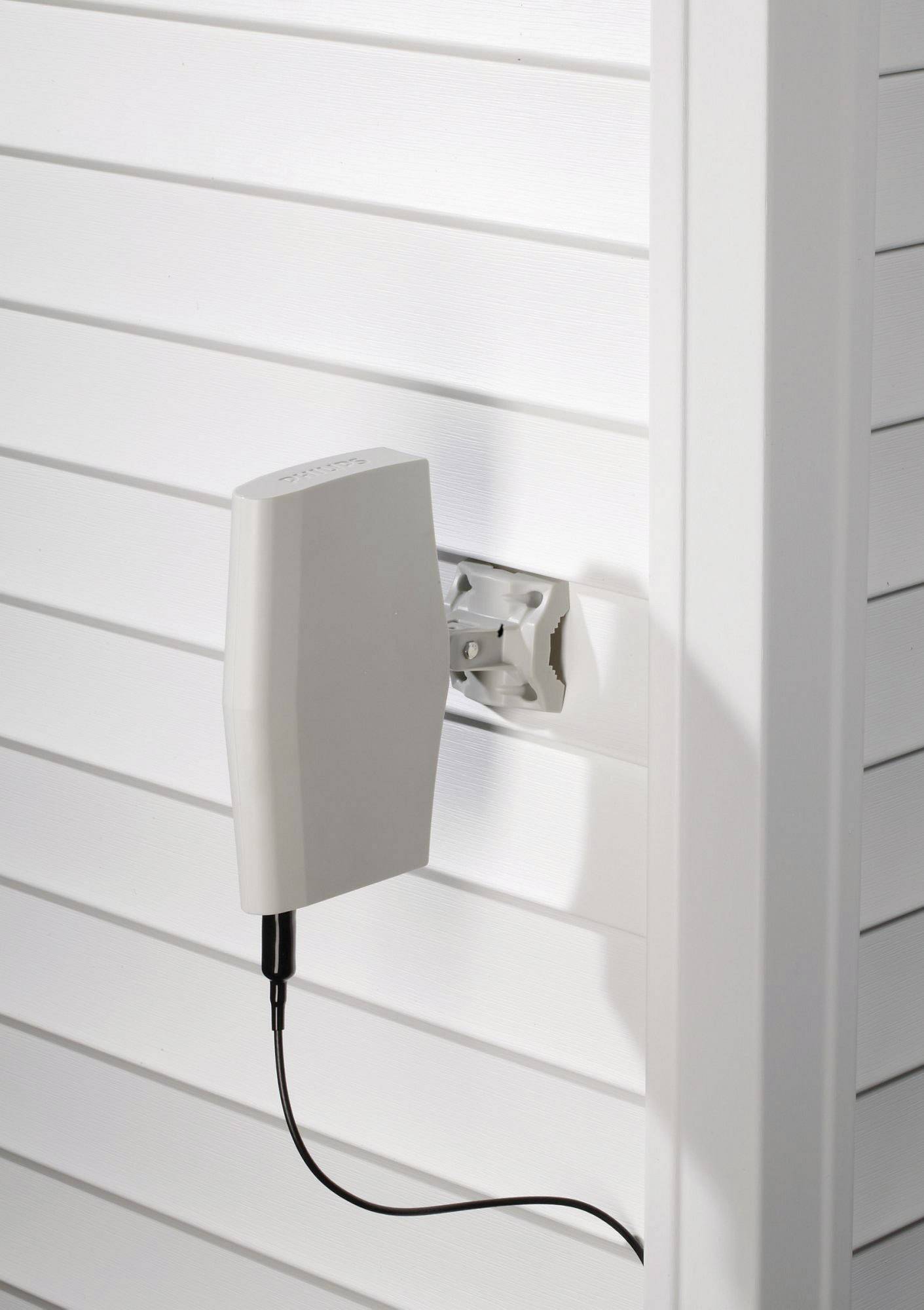 Philips SDV8622/12 Aktive DVB-T/T2-Dachantenne Innenbereich, Außenbereich Verstärkung: 40 dB Weiß