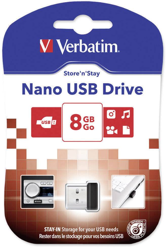 Verbatim Store 'n' Stay Nano USB-Stick 8 GB Schwarz 97463 USB-A (USB 2.0)