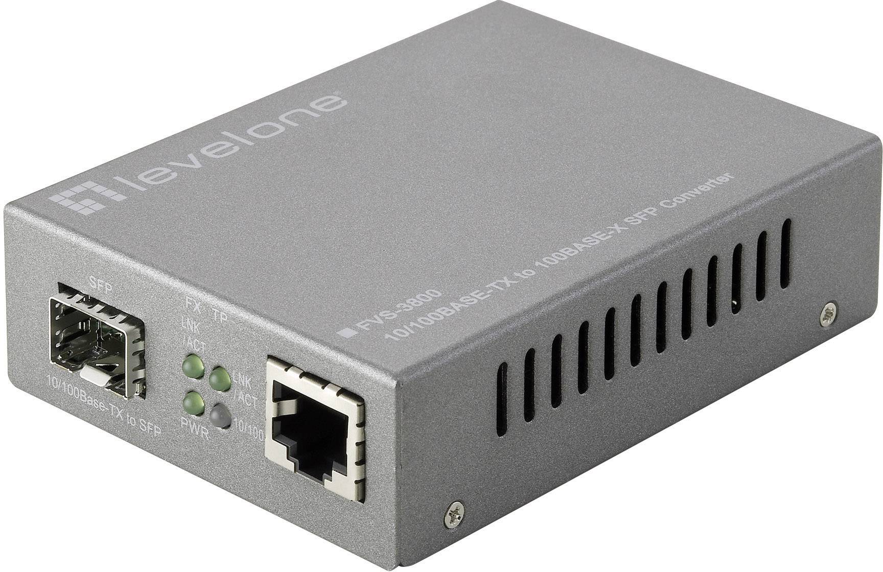 LevelOne Web Smart Series FVS-3800 - Medienkonverter - 100Mb LAN - 10Base-T, 100Base-TX, 100Base-X - RJ-45 / SFP (mini-G