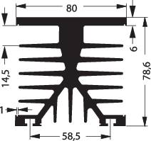 Fischer Elektronik 10022689 SK 89 75 KL-SSR1 Kühlkörper 1.2 K/W (L x B x H) 80 x 75 x 87mm