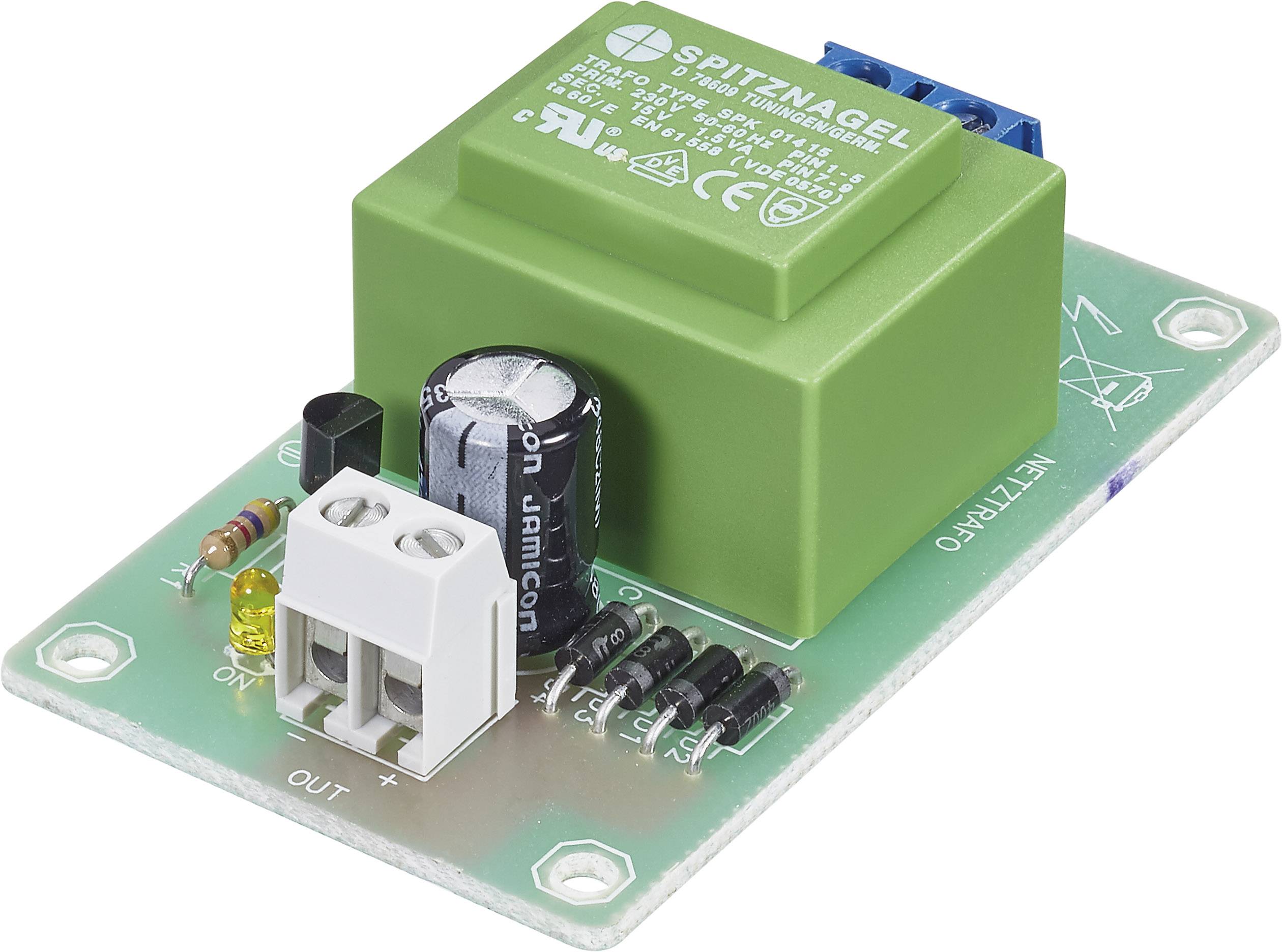 Netzteilmodul Baustein Eingangsspannung (Bereich): 230 V/AC (max.) Ausgangsspannung (Bereich): 12 V/DC (max.) 85mA