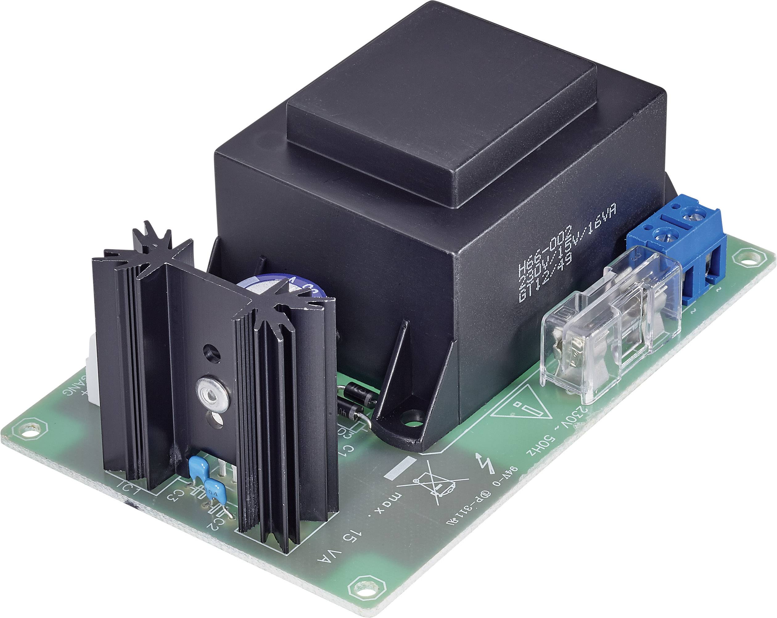 Netzteilmodul Baustein Eingangsspannung (Bereich): 230 V/AC (max.) Ausgangsspannung (Bereich): 12 V/DC (max.) 900mA