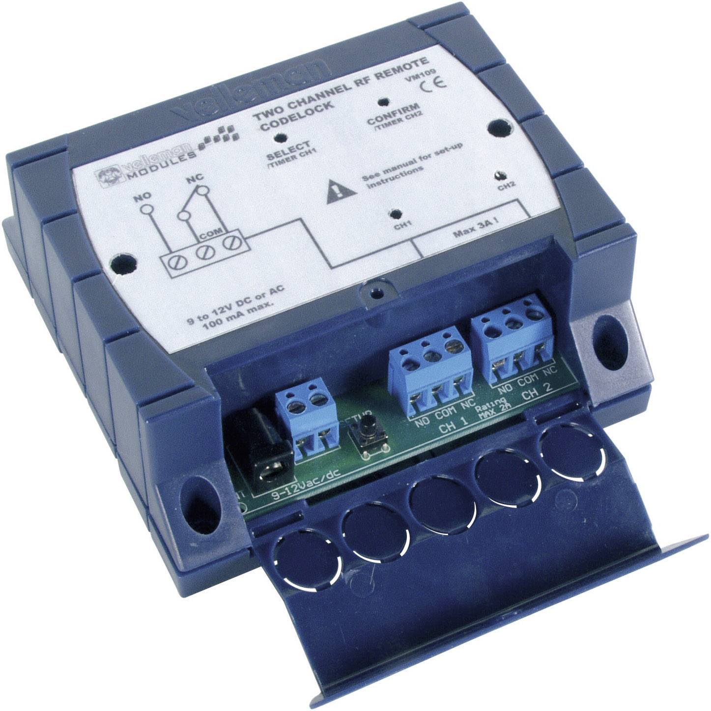 Velleman VM130 2-Kanal Sender Empfänger Reichweite max. (im Freifeld): 30m 12 V/DC