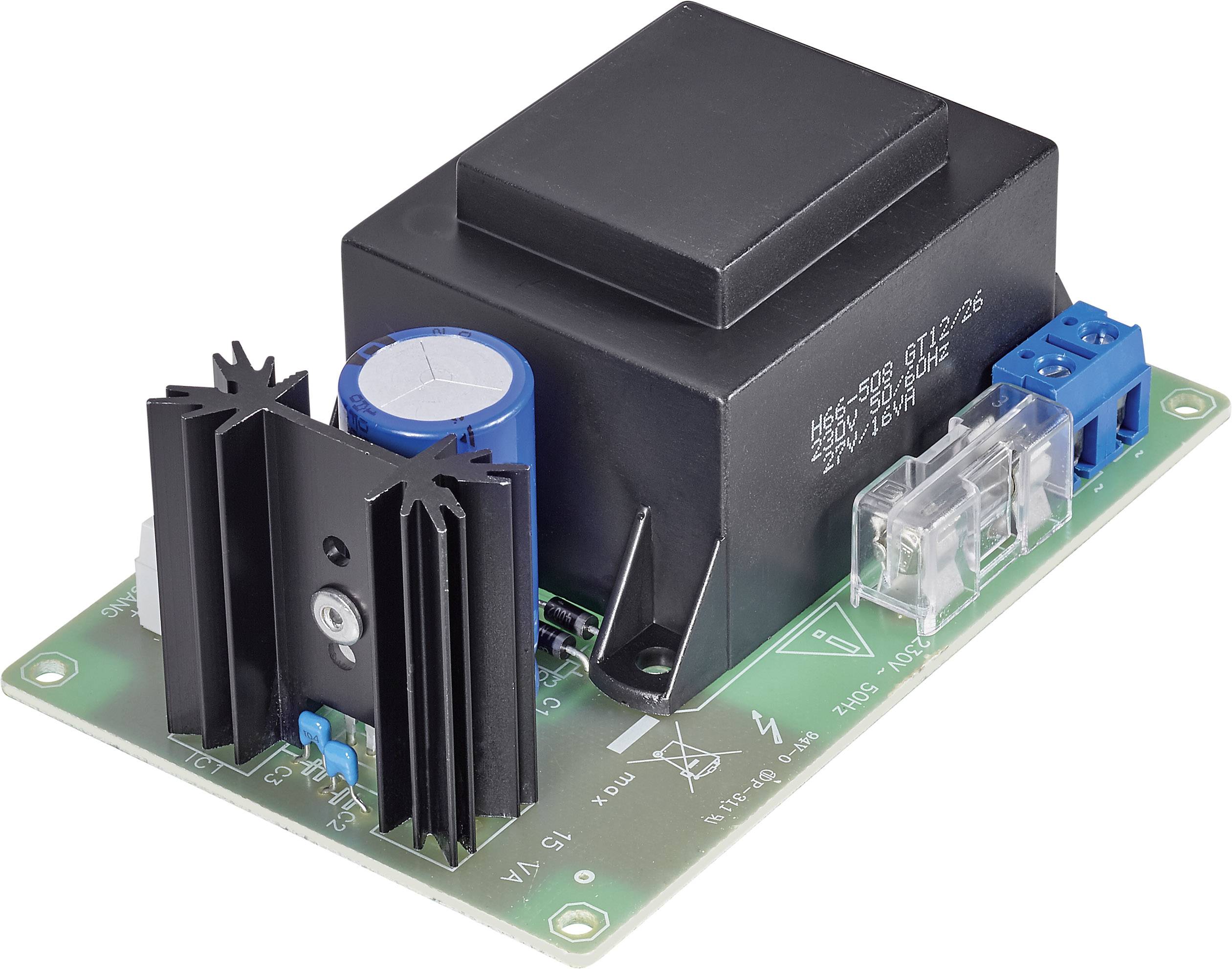 Netzteilmodul Baustein Eingangsspannung (Bereich): 230 V/AC (max.) Ausgangsspannung (Bereich): 24 V/DC (max.) 600mA