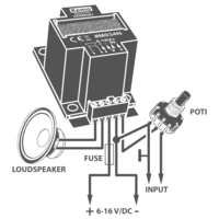 Kemo M034N Mono-Verstärker Baustein 6 V/DC, 9 V/DC, 12 V/DC, 16 V/DC 40W 4Ω Kemo M034N Mono-Verstärker Baustein 6 V/DC, 9 V/DC, 12 V/DC, 16 V/DC 40W 4Ω