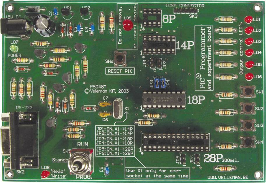 Whadda K8048 Entwicklungsboard K8048 PIC18