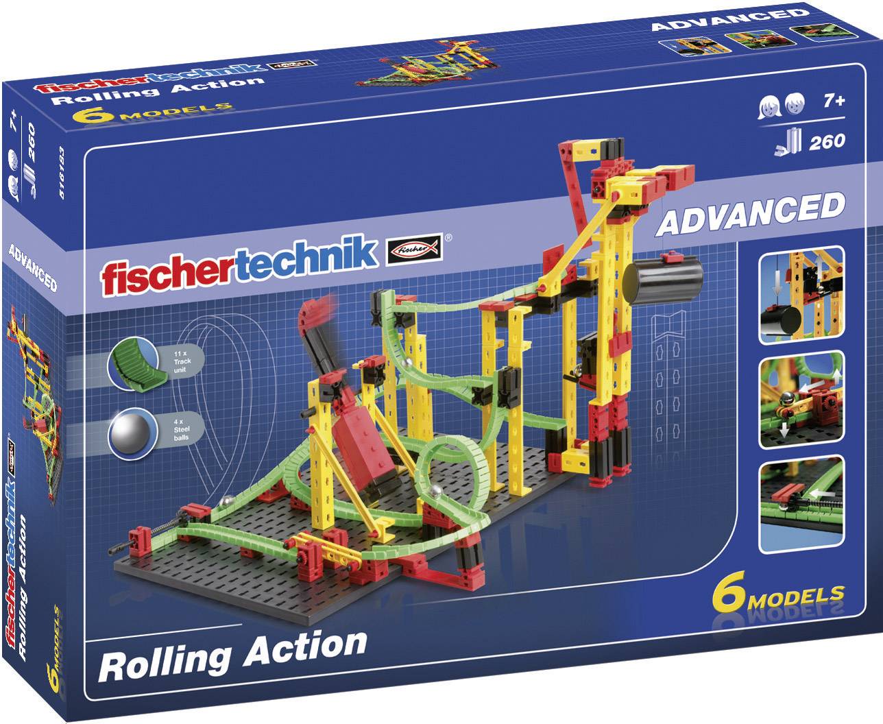 fischertechnik 516183 Rolling Action Physik, Chemie, Biologie Experimentierkasten ab 7 Jahre