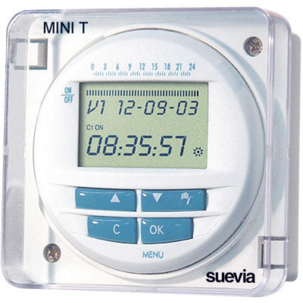 Suevia Practic Log Aufputz-Zeitschaltuhr digital 230 V/AC 3680W Suevia Practic Log Aufputz-Zeitschaltuhr digital 230 V/AC 3680W