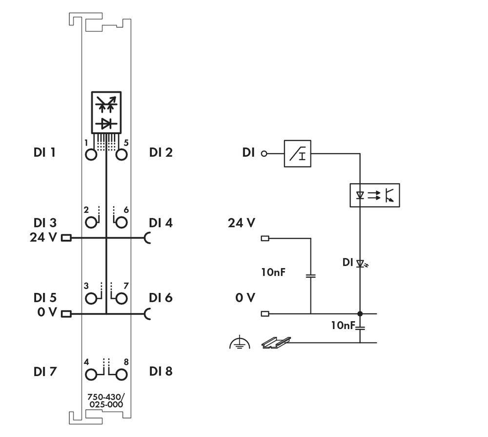 WAGO SPS-Digitaleingangsmodul 750-430/025-000 1St.