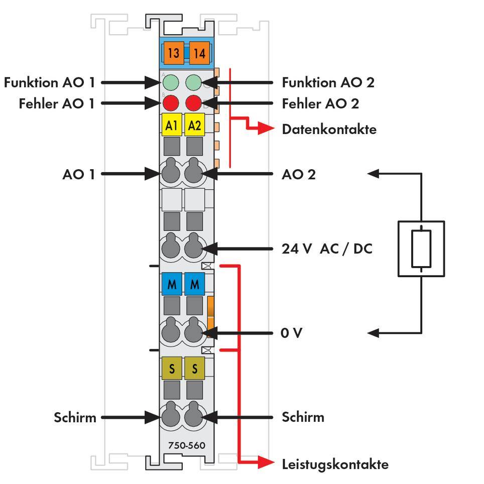 WAGO SPS-Analogausgangsmodul 750-560 1St.
