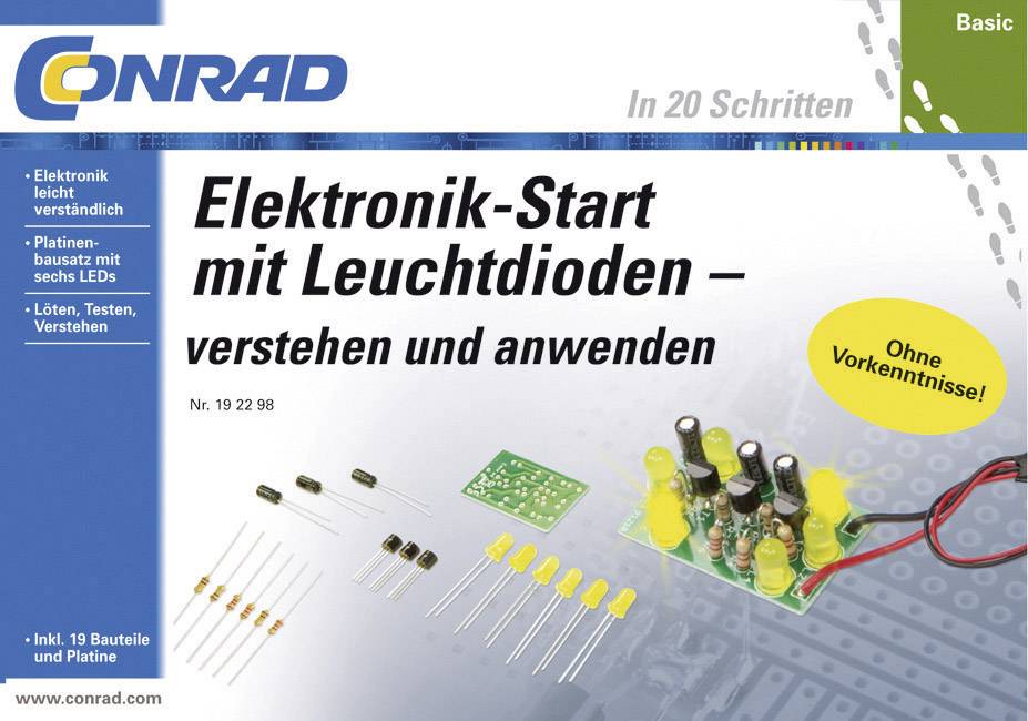 Conrad 10056 Basic Elektronik-Start mit Leuchtdioden Elektronik Lernpaket ab 14 Jahre