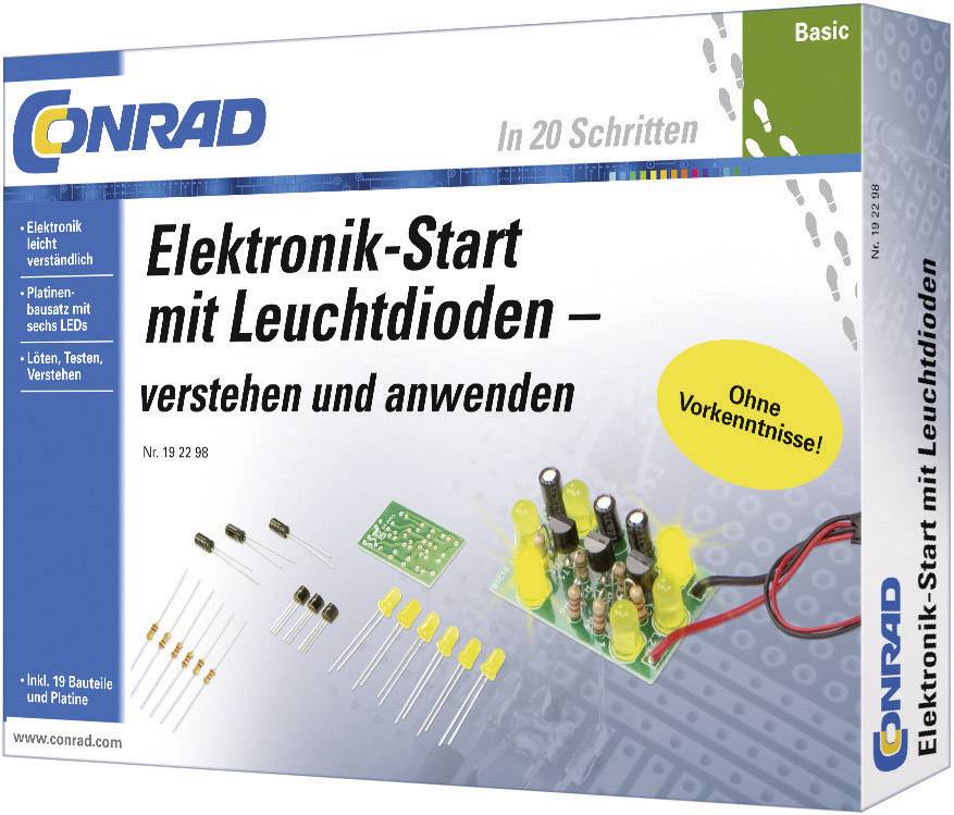 Conrad 10056 Basic Elektronik-Start mit Leuchtdioden Elektronik Lernpaket ab 14 Jahre