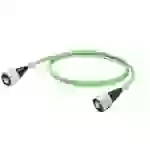 RJ45 Netzwerk Anschlusskabel CAT 5, CAT 5e SF/UTP 1m Grün Flammwidrig, mit RJ45 Netzwerk Anschlusskabel CAT 5, CAT 5e SF/UTP 1m Grün Flammwidrig, mit