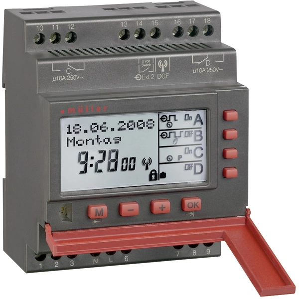 Müller SC 88.40 pro 230V 50-60Hz Hutschienen-Zeitschaltuhr digital 230 V/AC 2500 W Müller SC 88.40 pro 230V 50-60Hz Hutschienen-Zeitschaltuhr digital 230 V/AC 2500 W