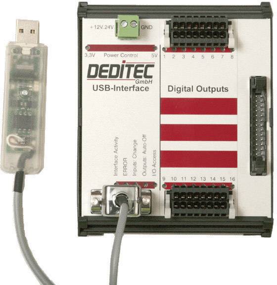 Deditec RO-FL-CPU-USB-R16 RO-FL-CPU-USB-R16 Ausgangsmodul USB Anzahl Relais-Ausgänge: 16