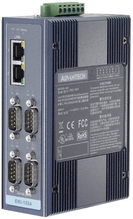 Advantech EKI-1524-CE Schnittstellen-Wandler RS-232, RS-422, RS-485 Anzahl Ausgänge: 4 x 12 V/DC, 2