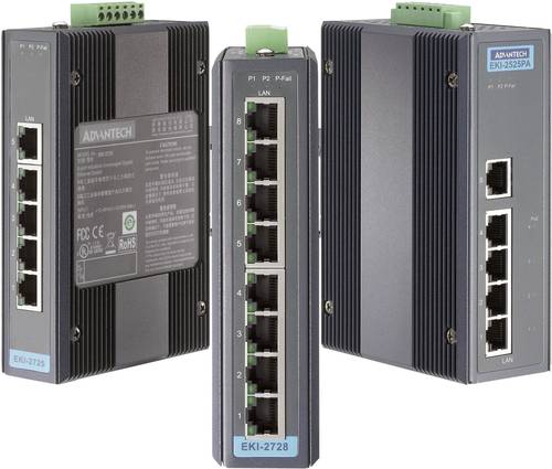 Advantech EKI-2528-BE Switch LAN Anzahl Ausgänge: 8 x 12 V/DC, 24 V/DC, 48 V/DC