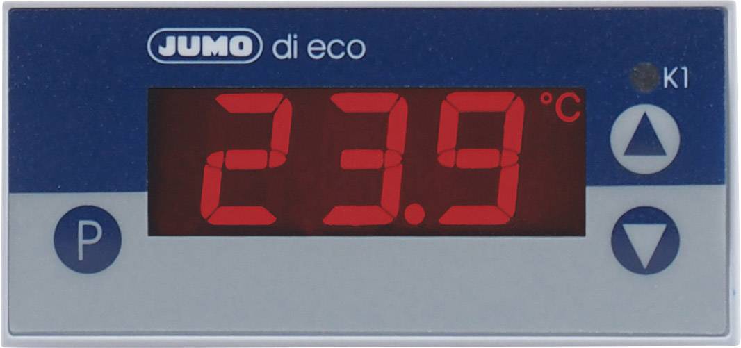 Jumo di eco Temperaturregler Pt100, Pt1000, KTY2X-6 -200 bis +600 °C Relais 10 A (L x B x H) 56 x 7