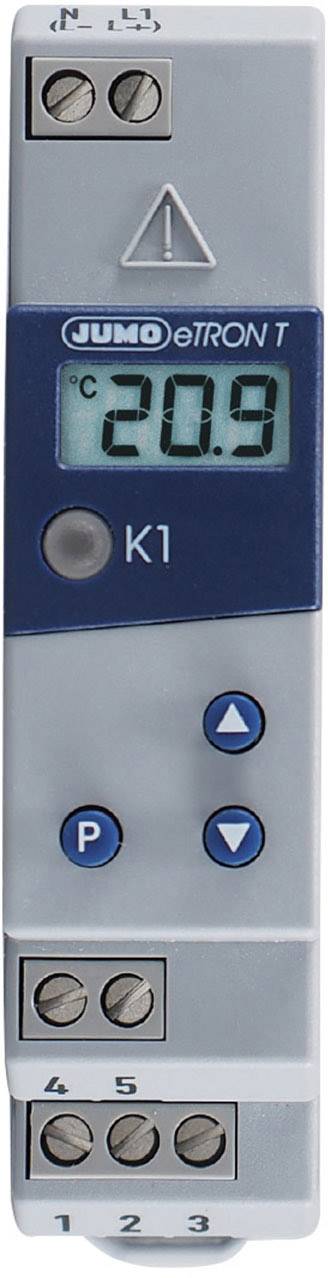 Jumo eTRON T Temperaturregler KTY -200 bis +600°C Relais 10A (L x B x H) 90 x 22.5 x 61.6mm
