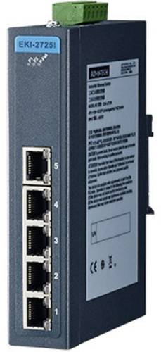 Advantech EKI-2725-CE Switch LAN Anzahl Ausgänge: 5 x 12 V/DC, 24 V/DC, 48 V/DC