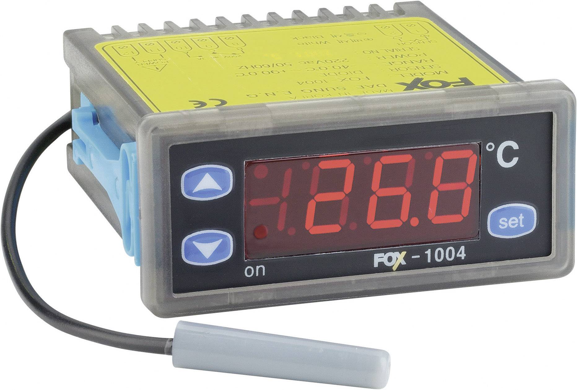 D1004 Temperaturregler D -40 bis +90°C Relais 2A (L x B x H) 77 x 79 x 35mm