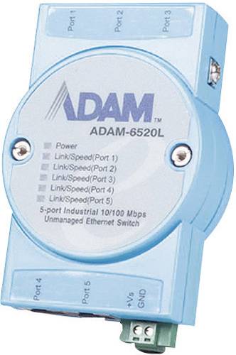Advantech ADAM-6520L Switch LAN Anzahl Ausgänge: 5 x 12 V/DC, 24 V/DC, 48 V/DC