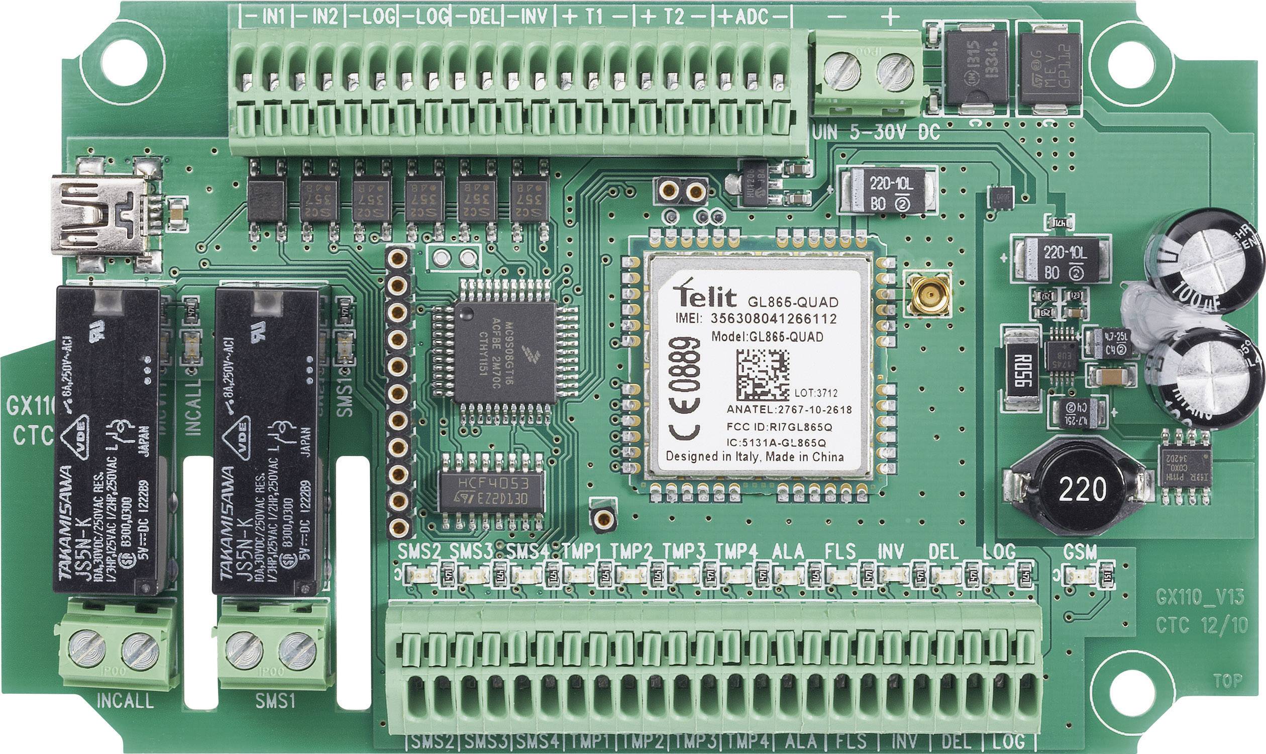 GX110 GSM Modul 5 V/DC, 24 V/DC Funktion: Alarmieren, Messen, Schalten
