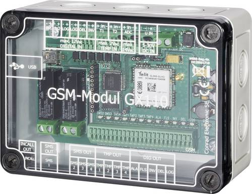 GX110 GSM Modul 5 V/DC, 24 V/DC Funktion: Alarmieren, Messen, Schalten
