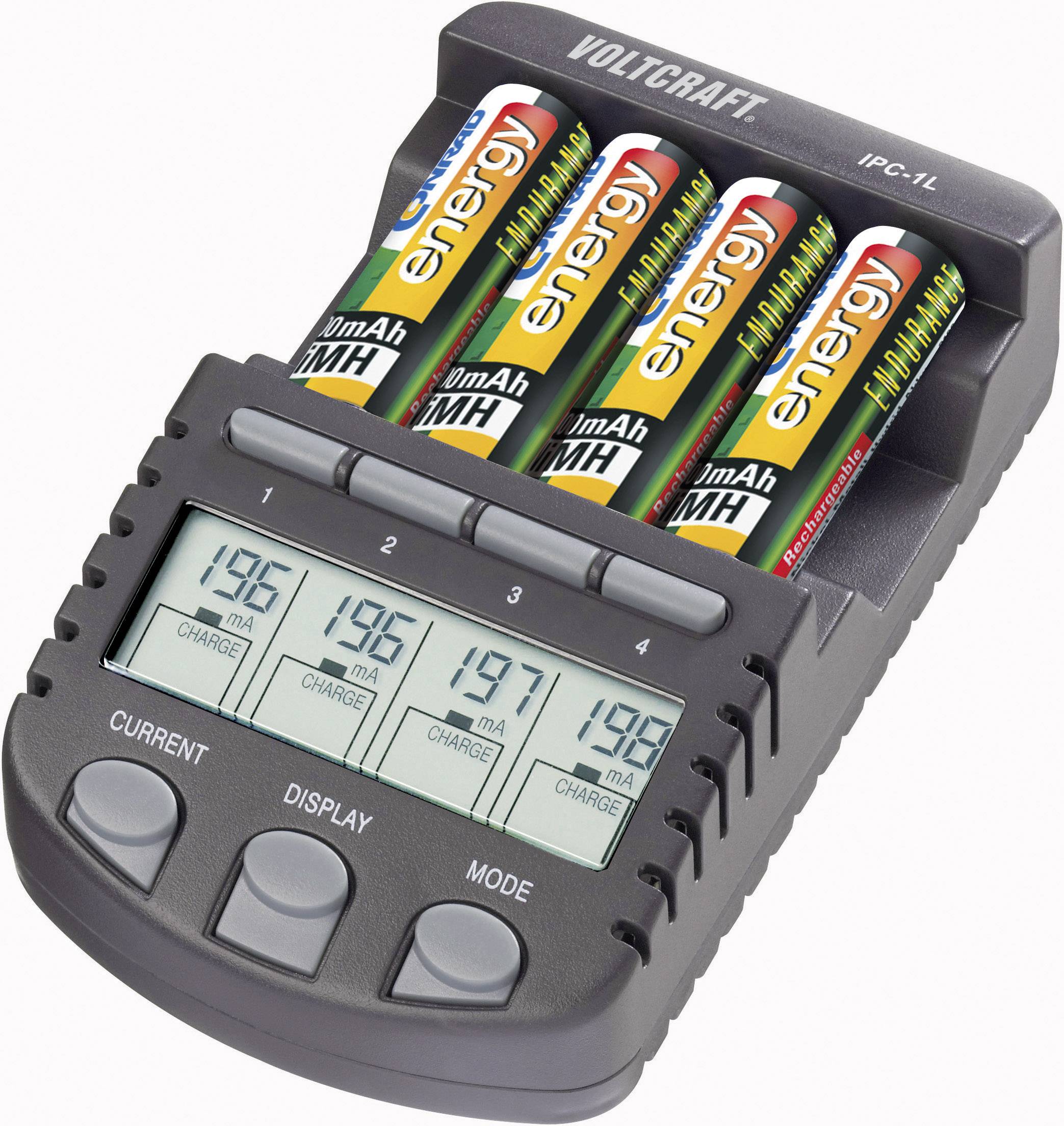 VOLTCRAFT IPC-1L Rundzellen-Ladegerät NiCd, NiMH Micro (AAA), Mignon (AA)