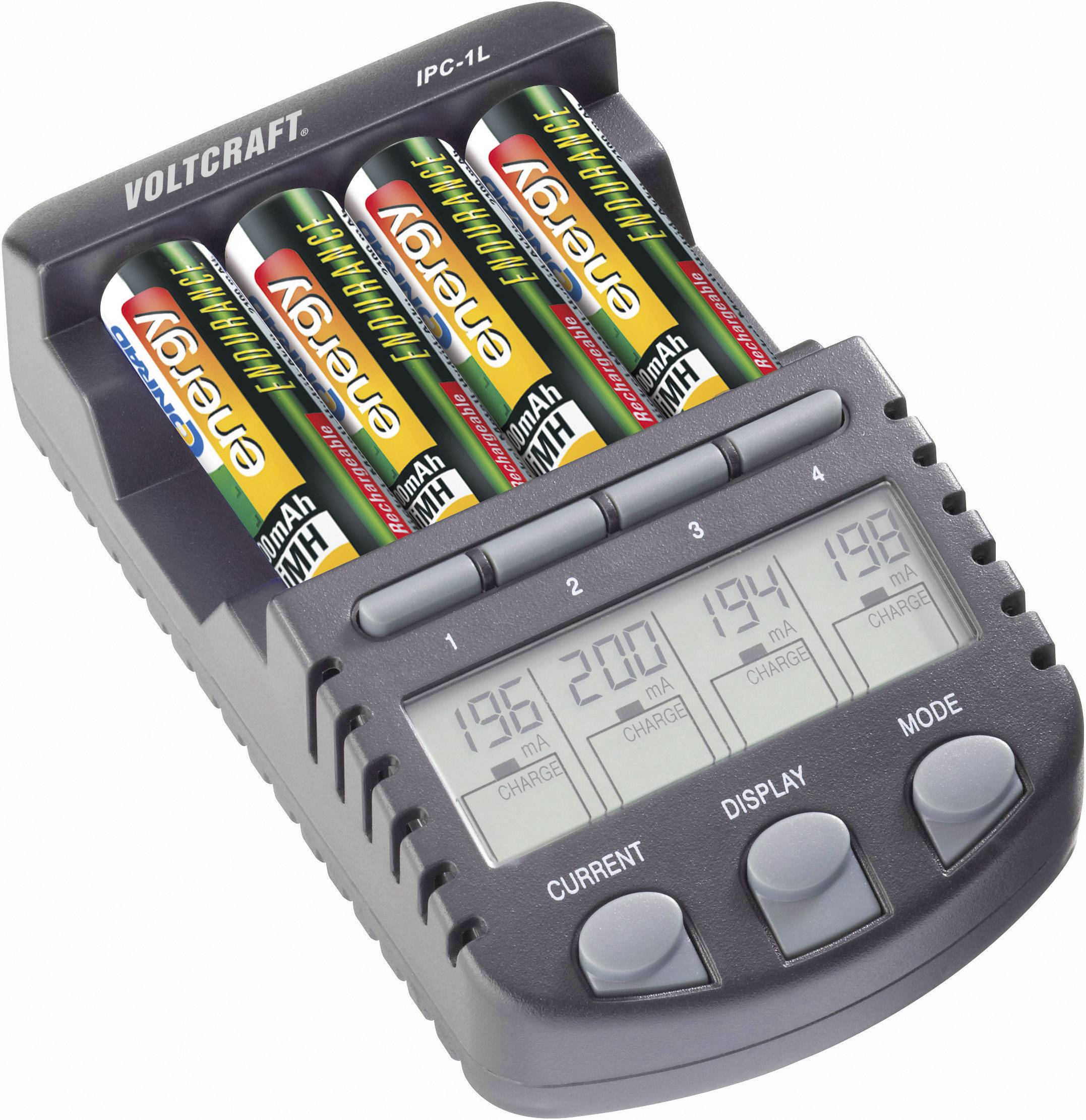VOLTCRAFT IPC-1L Rundzellen-Ladegerät inkl. Akkus NiCd, NiMH Micro (AAA), Mignon (AA)