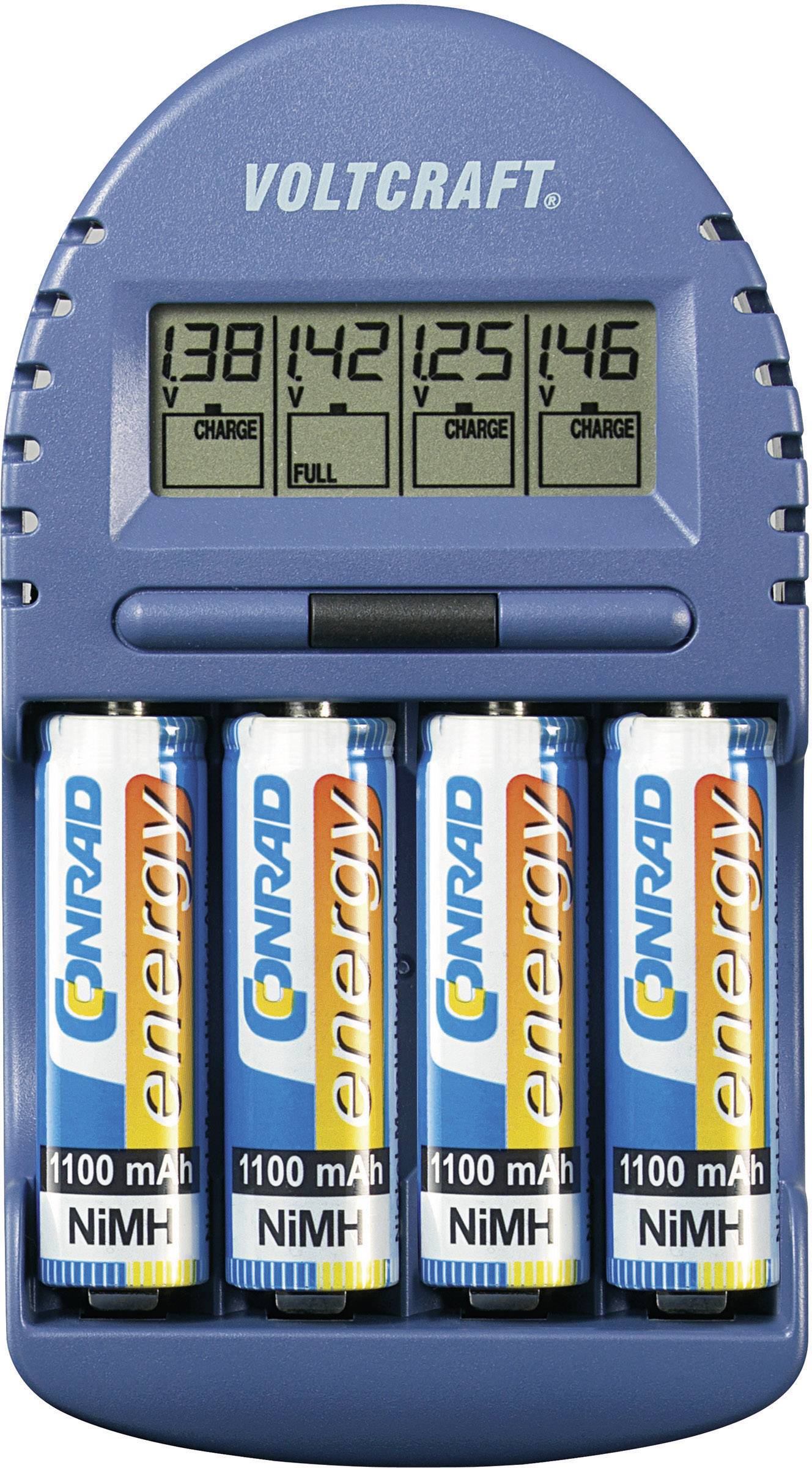 VOLTCRAFT BC-500 Rundzellen-Ladegerät NiMH Micro (AAA), Mignon (AA)