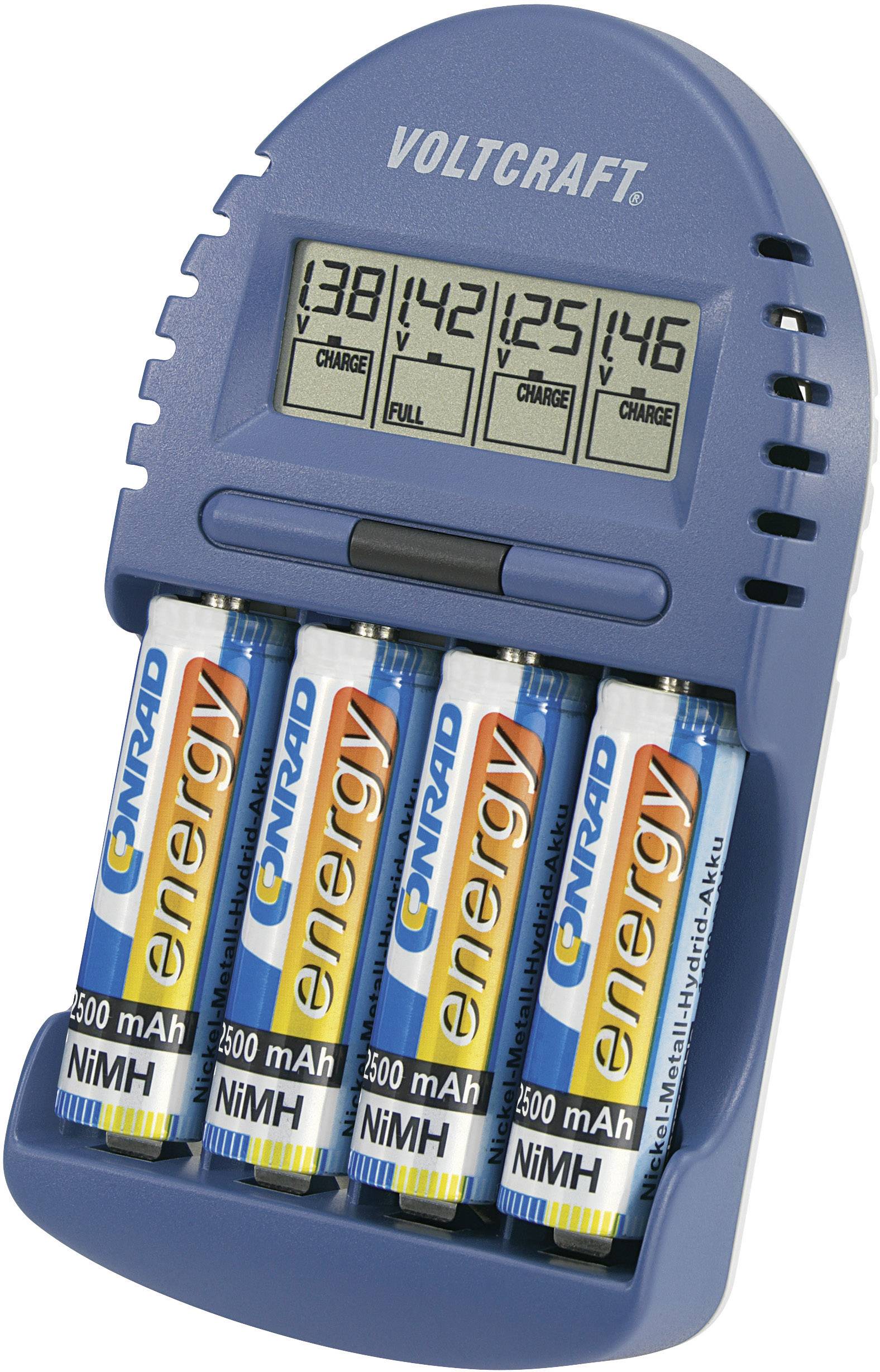 VOLTCRAFT BC-500 Rundzellen-Ladegerät NiMH Micro (AAA), Mignon (AA)