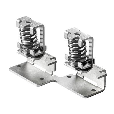 Ersatzteil aus Metall mit zwei Federn, die parallel montiert sind, geeignet für mechanische Anwendungen oder Reparaturen.